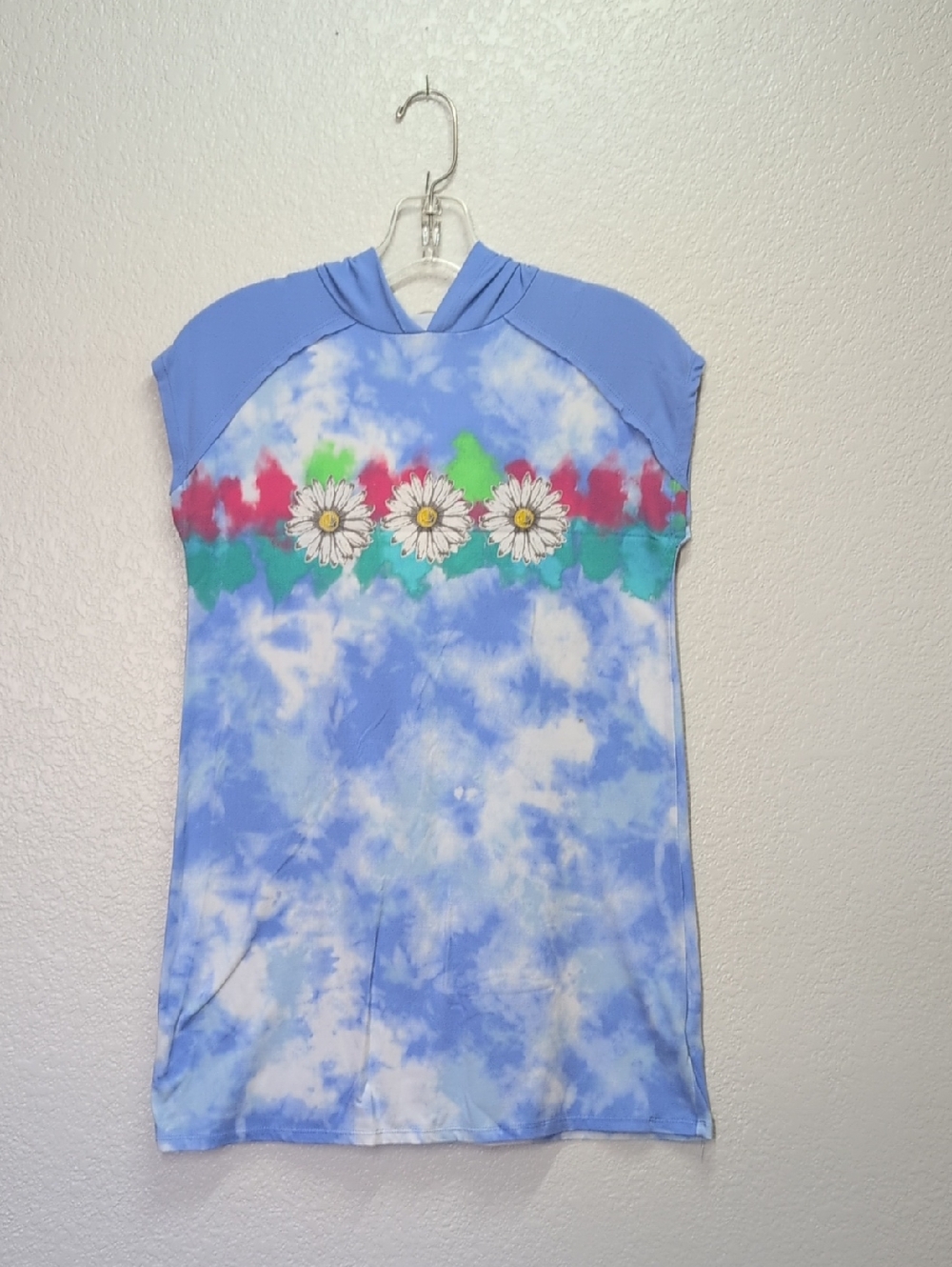 Belle du Jour Girls 👗 | Short Sleeve  Hoodie Dress |Color: Blue